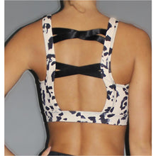 Nude Leopard Print Sports Bra