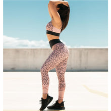 Rose Pink Animal Print Tights